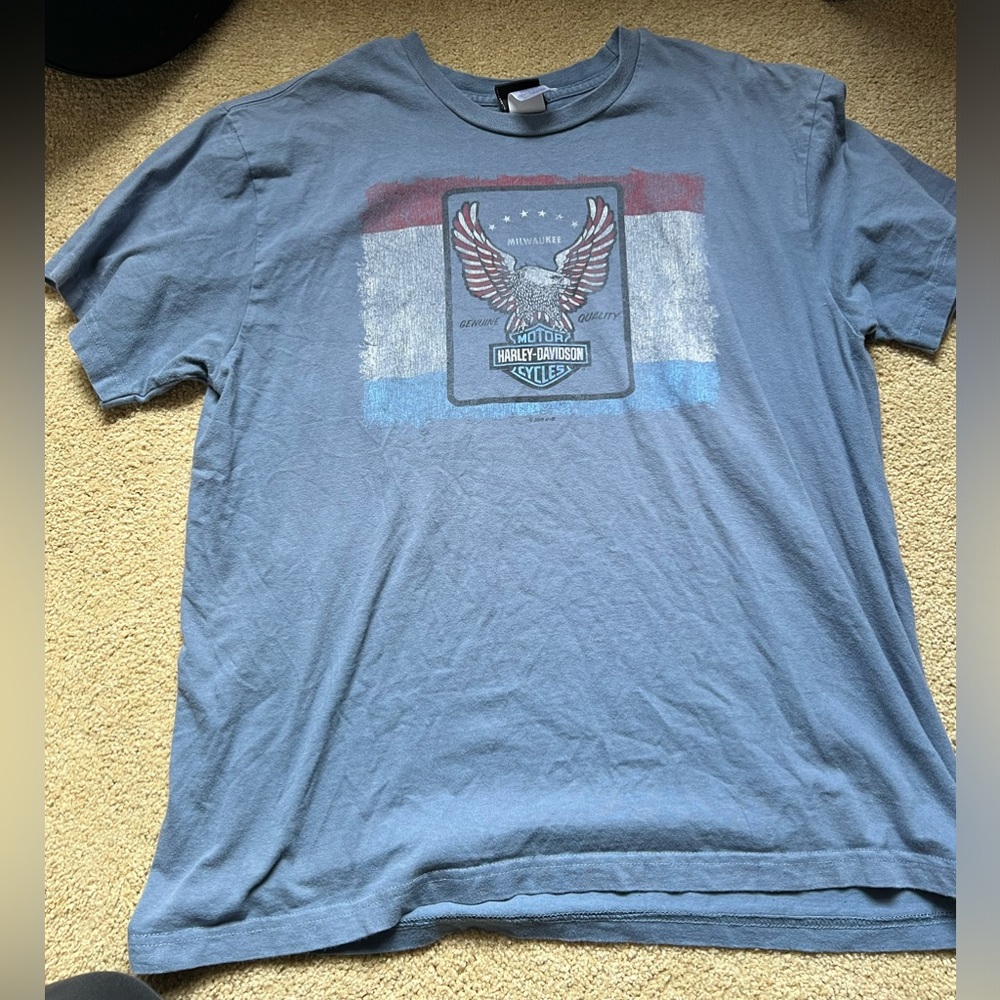 harley davidson south carolina t shirt light blue